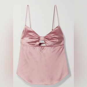 Fleur du Mal Satin Bow Tie Camisole